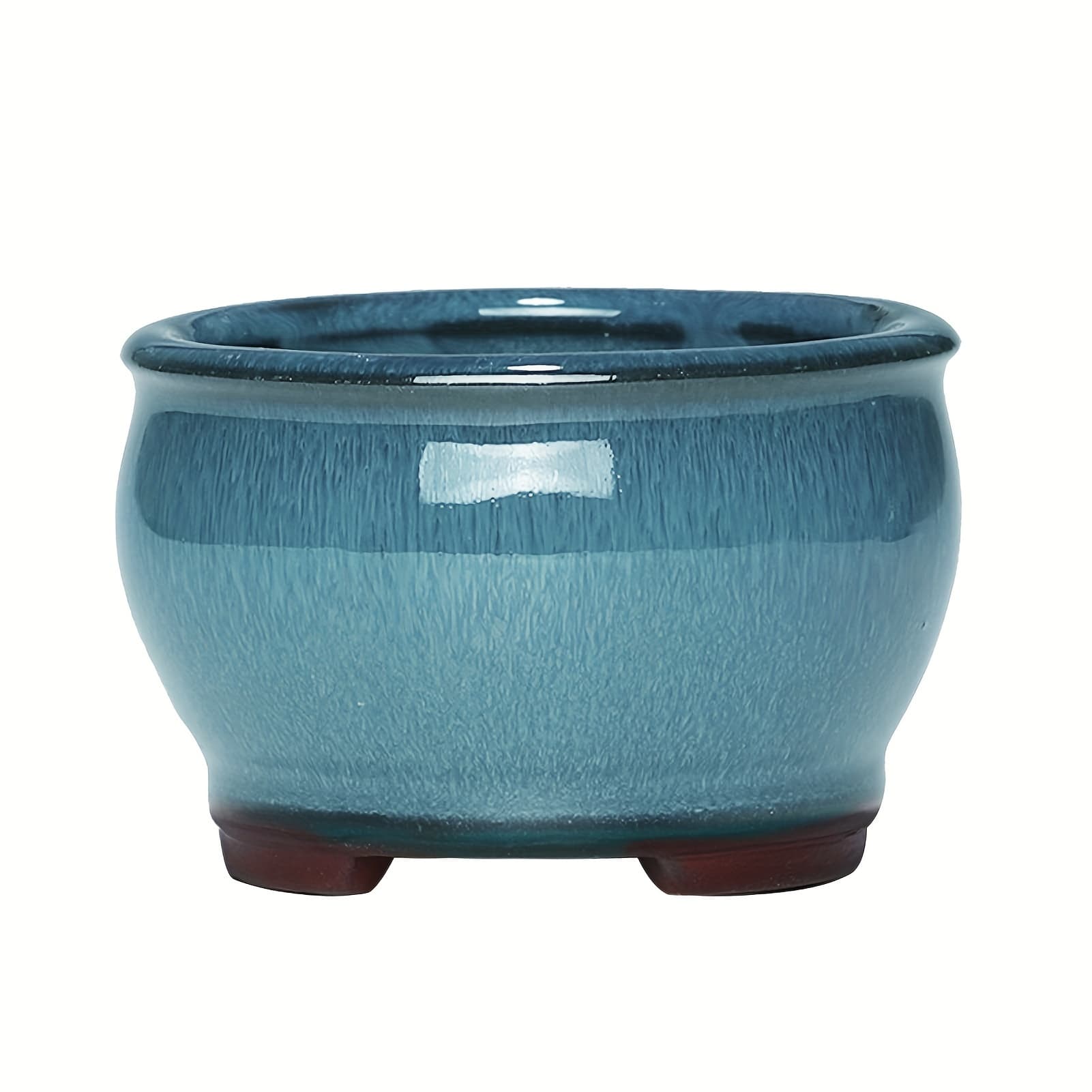 TEMU Round Ceramic Flower Pots Ceramic Plant Pots With Drainage Holes For Indoor & Outdoor Flower Plants Gardening Gift,home Decor