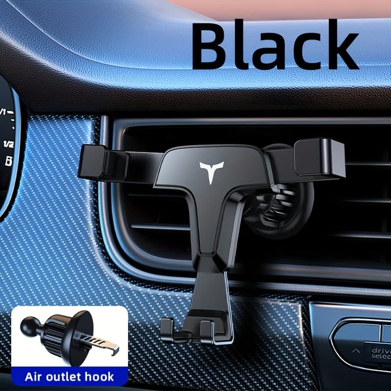 TEMU 1pc Car Vent Phone Holder/stable Gravity Universal Holder/aluminum Alloy+abs/upgraded Car Clip