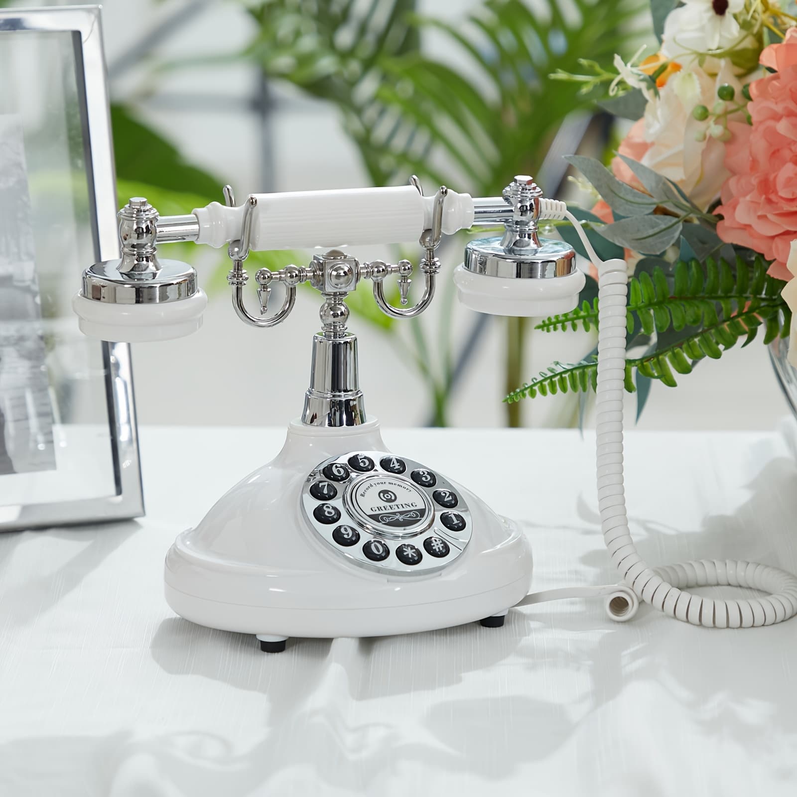 TEMU 1 Audio Guestbook Telephone For Weddings, Allowing Guests To Leave Messages During Gatherings. This Device Records Audio Messages For