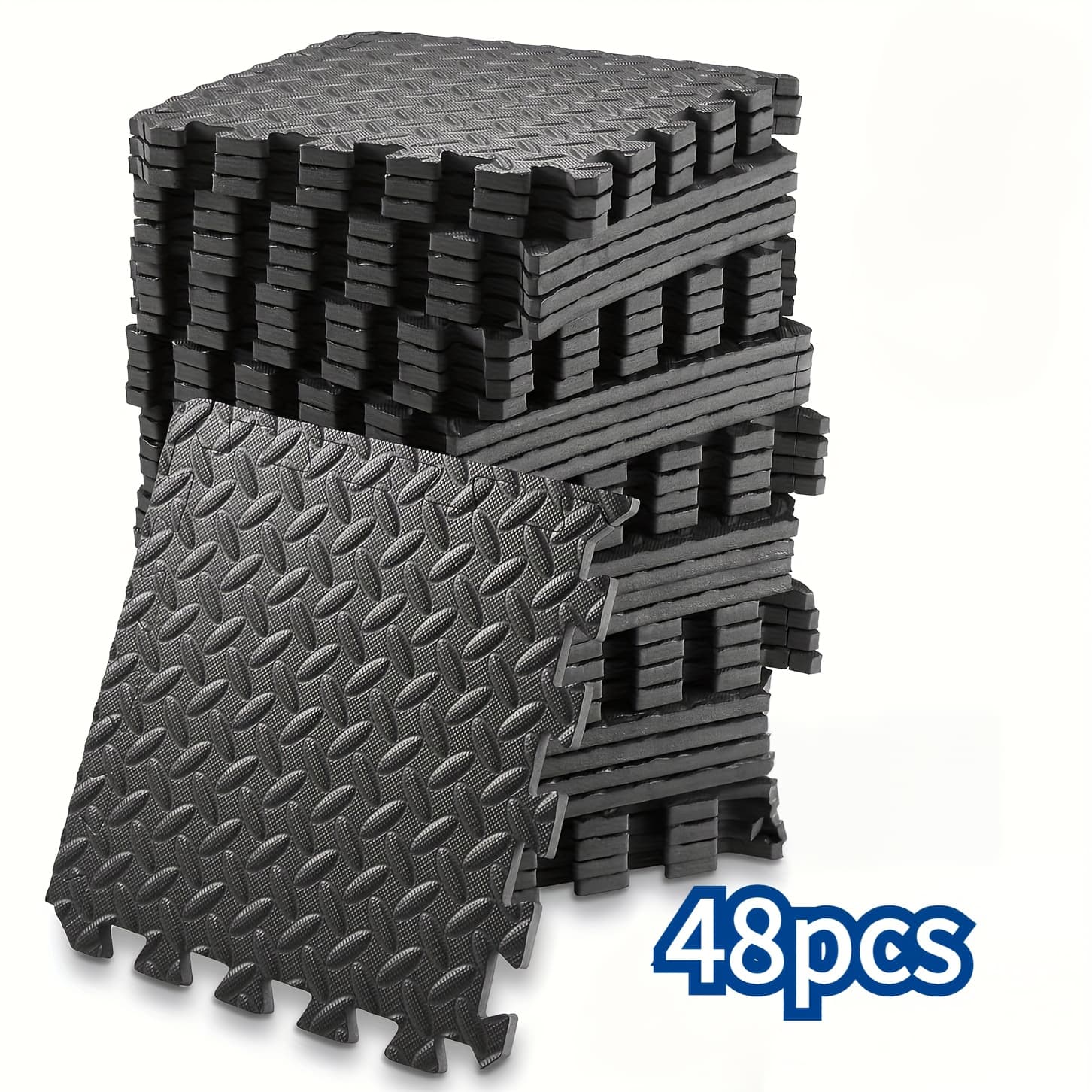 TEMU 20/48pcs High-density Eva Foam Mats - Non-slip Interlocking Fitness Pads For Home Gym, Yoga, And Pilates - Lock-, Shock-absorbing Floor Mat, Easy