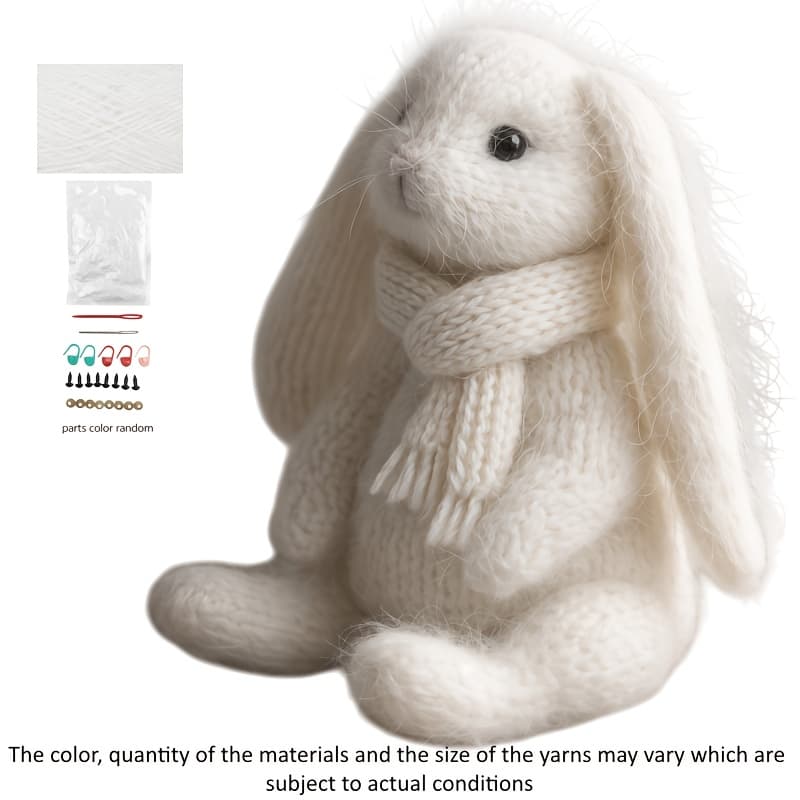 TEMU 1set Animal Knitting Kit For Beginners, Knitting Kit For Adults With Text Tutorials, Rabbit Crafts For Adults, Cute Decorative Ornaments,