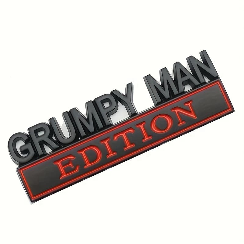 TEMU For Man Edition 3d Emblem Sticker Badge Funny Old For Man Edition Decals Car Truck Replacement Door Decoration For Universal Vehicle Suv