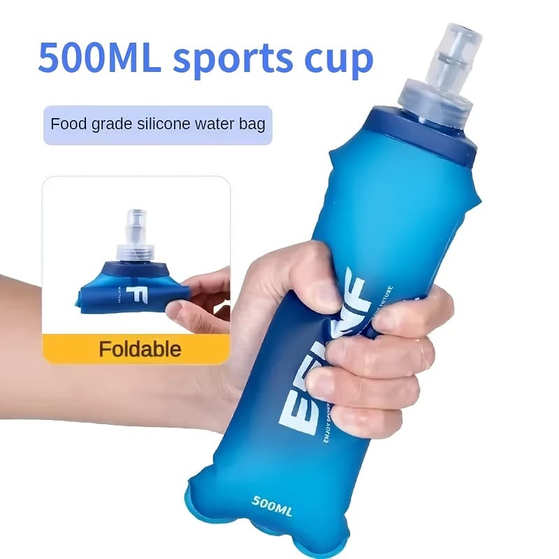 TEMU Silicone Water Bottle Outdoor Collapsible Running Camping Hiking Travel Convenient Water Bottle Bike Water Bottle