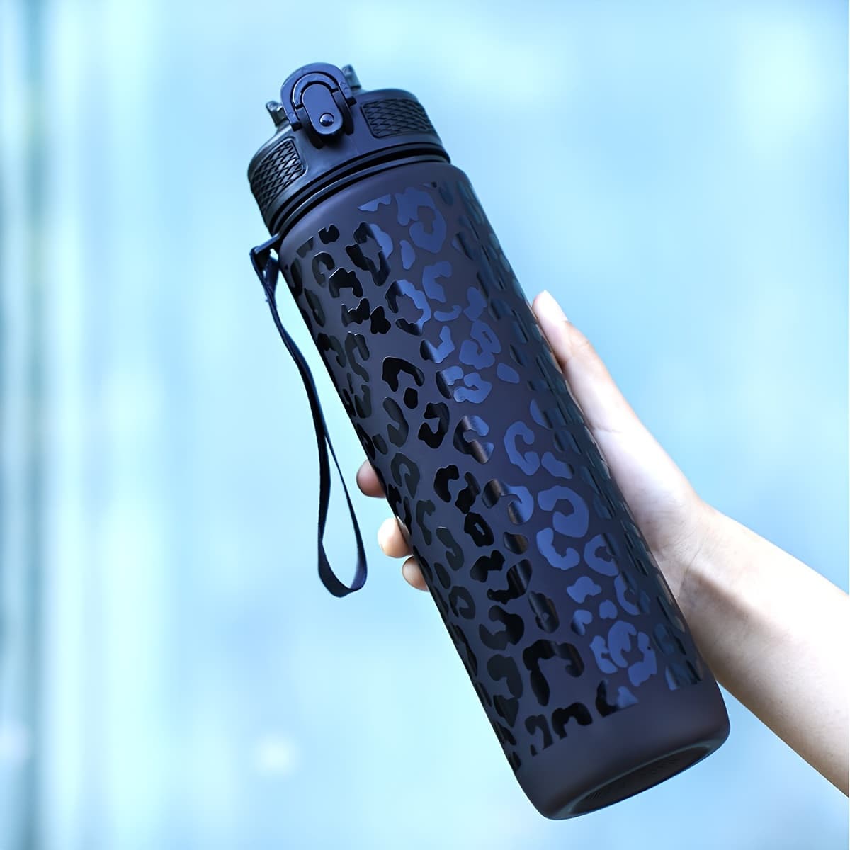TEMU 1pc 32oz Water Bottle, 1l Leak-proof Reusable Gym Water Bottle, Easy To Carry Water Bottle For Fitness, Sports, Outdoor, Cycling, School & Office