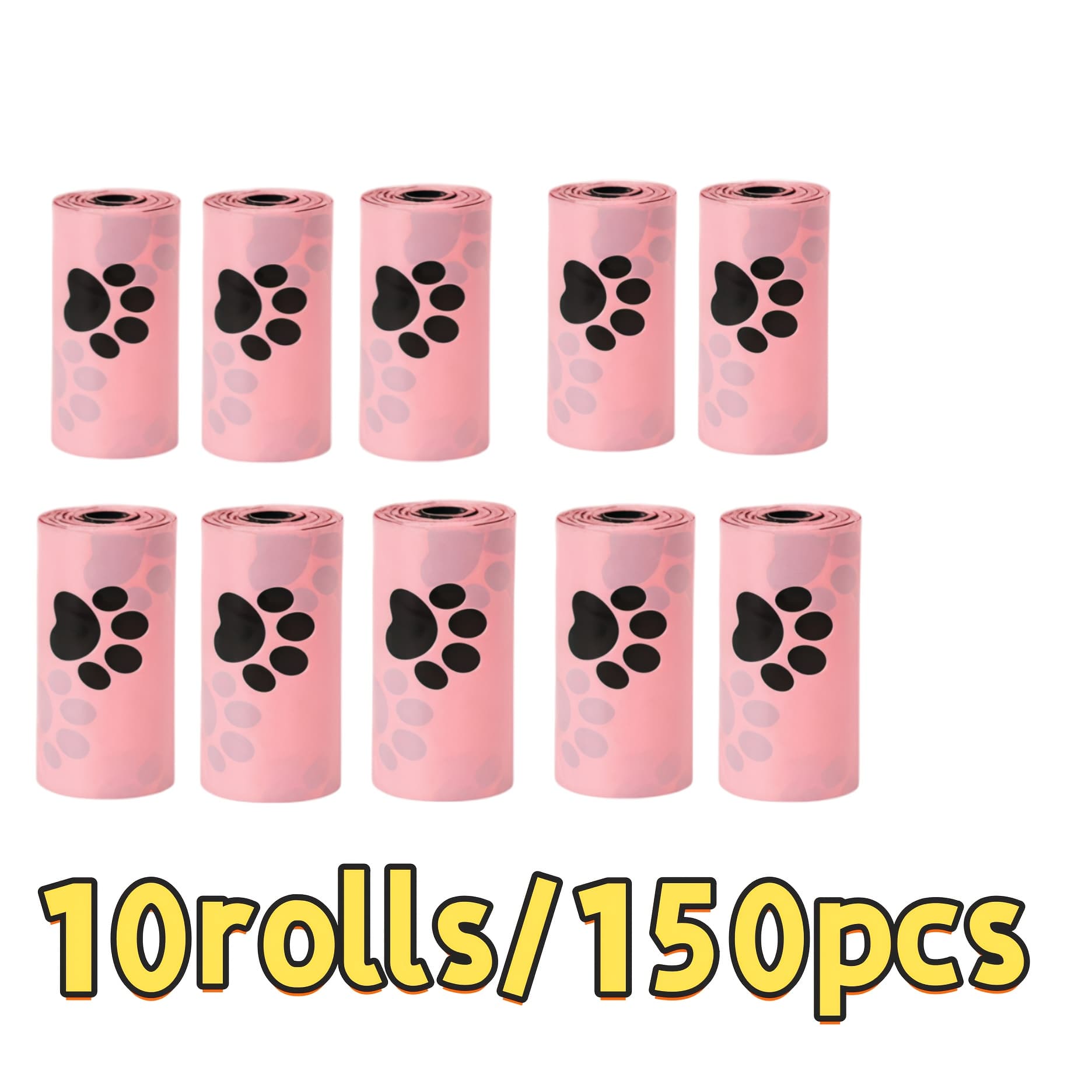 TEMU 10 Rolls/150pcs Extra Thick Polyethylene Dog Waste Bags, Leak-proof Pet Trash Bags, Heavy-duty Pet Waste Bags