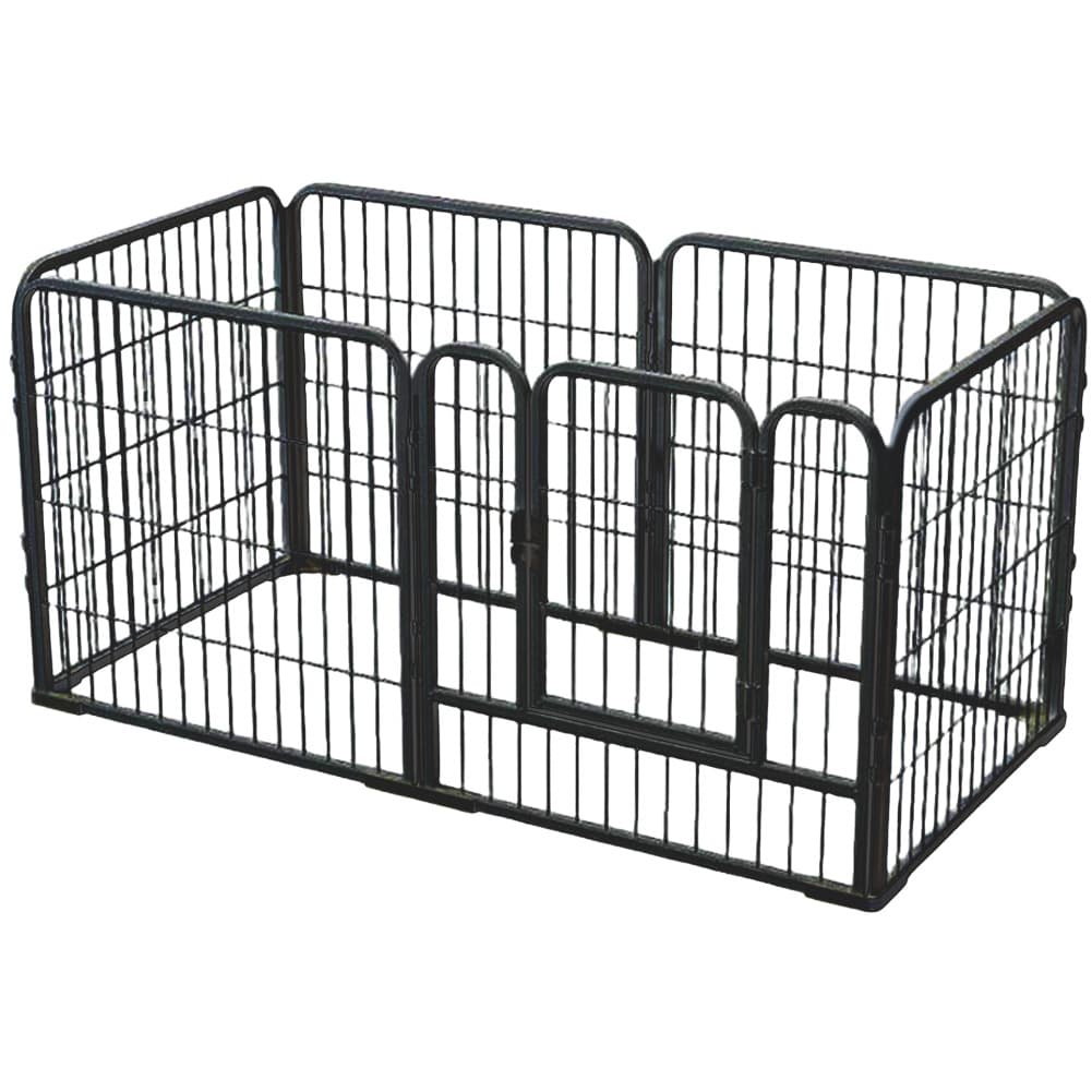 TEMU Dog Playpen, 6 Panels Indoor Doggy Fence Exercise Pen Portable Puppy Kennel Heavy Duty Metal Enclosure Outdoor Corral Crate Cage For Small Medium