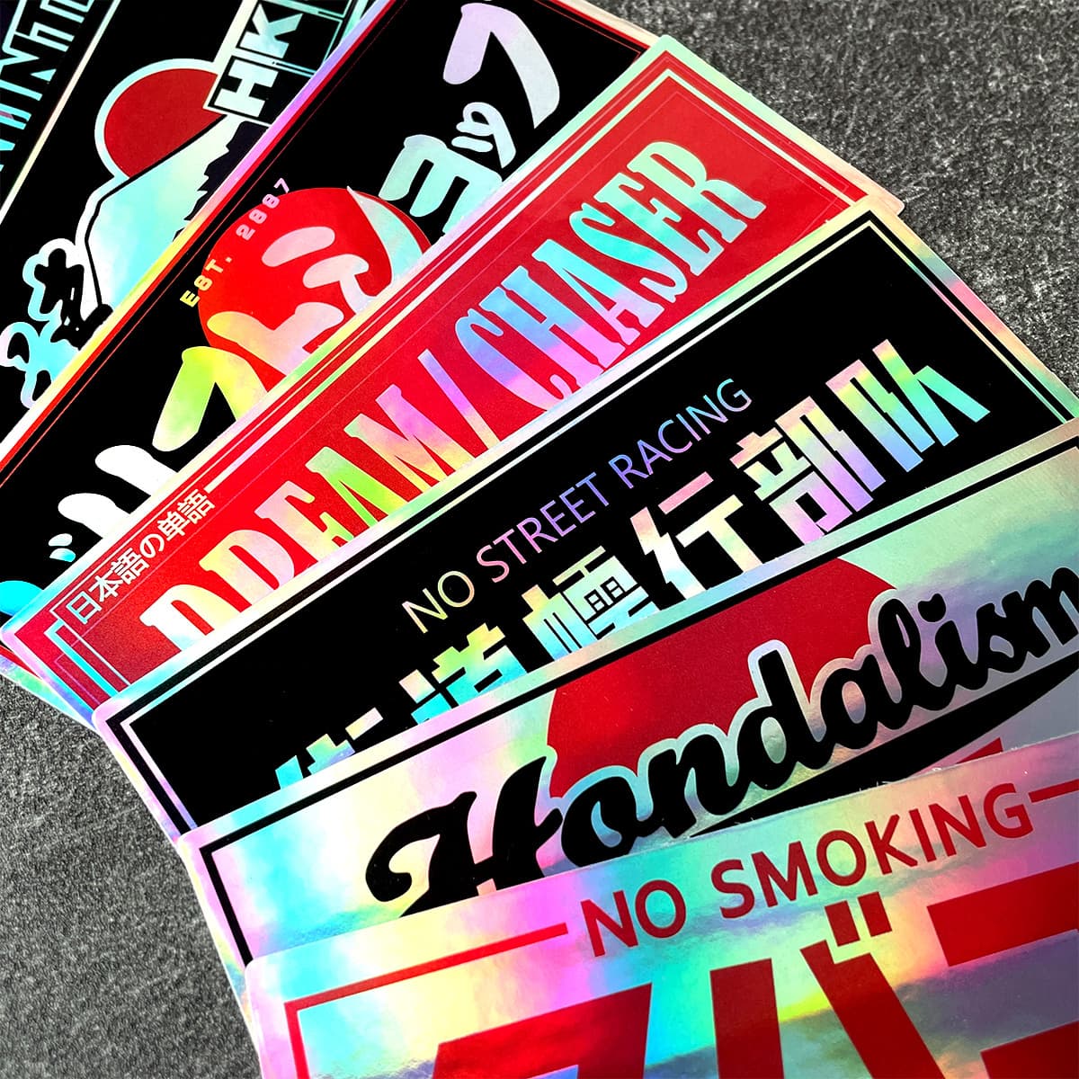 TEMU 24/48pcs Jdm Tuning Reflective Car Stickers Waterproof Reflective Stickers Motorcycle Electric Car Stickers