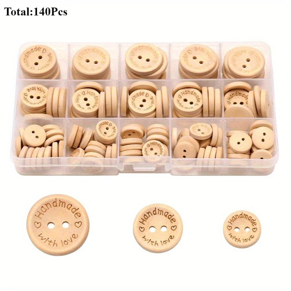 TEMU 140pcs/ Woven Button Set Heart Button For Sewing Clothes, Decorative Clothing, Shoes, Hats, Gifts, Party Decorations, Handicraft Button Set