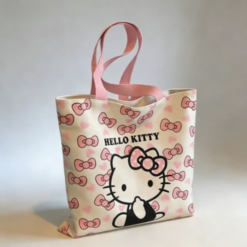TEMU Hello Kitty Tote Bag, Fashionable Commuter Handbag And Travel Bag - Suitable For Outdoor Leisure Sports, Daily Use, Ideal Gift