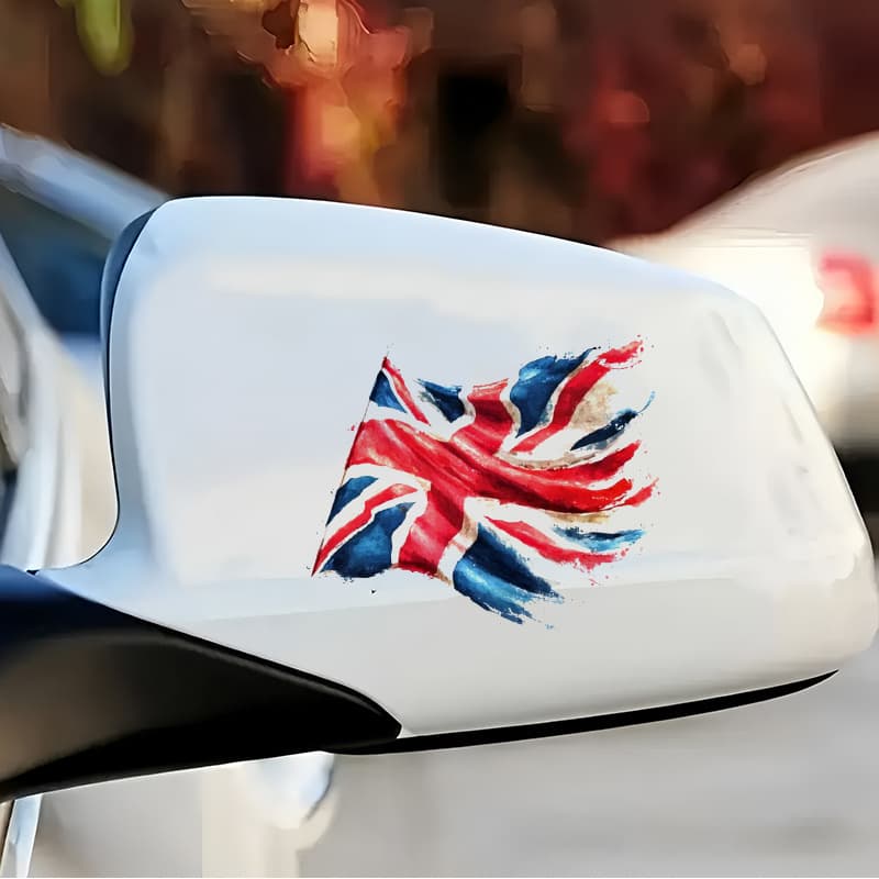 TEMU 6pcs Set Of Waterproof And Sun-resistant Uk Flag Car Stickers, Durable And Scratch-resistant, Suitable For Motorcycle And Computer Decoration,