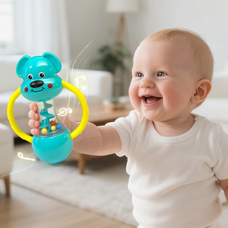 TEMU A Toy With A Hand-cranked Bell That Makes Noise When Shaken With , Suitable For Newborns, And Perfect As A Gift For Christmas And Halloween