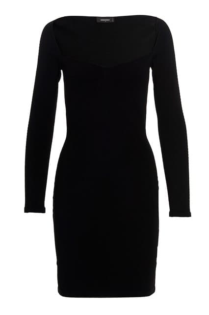 Ribbed viscose dress