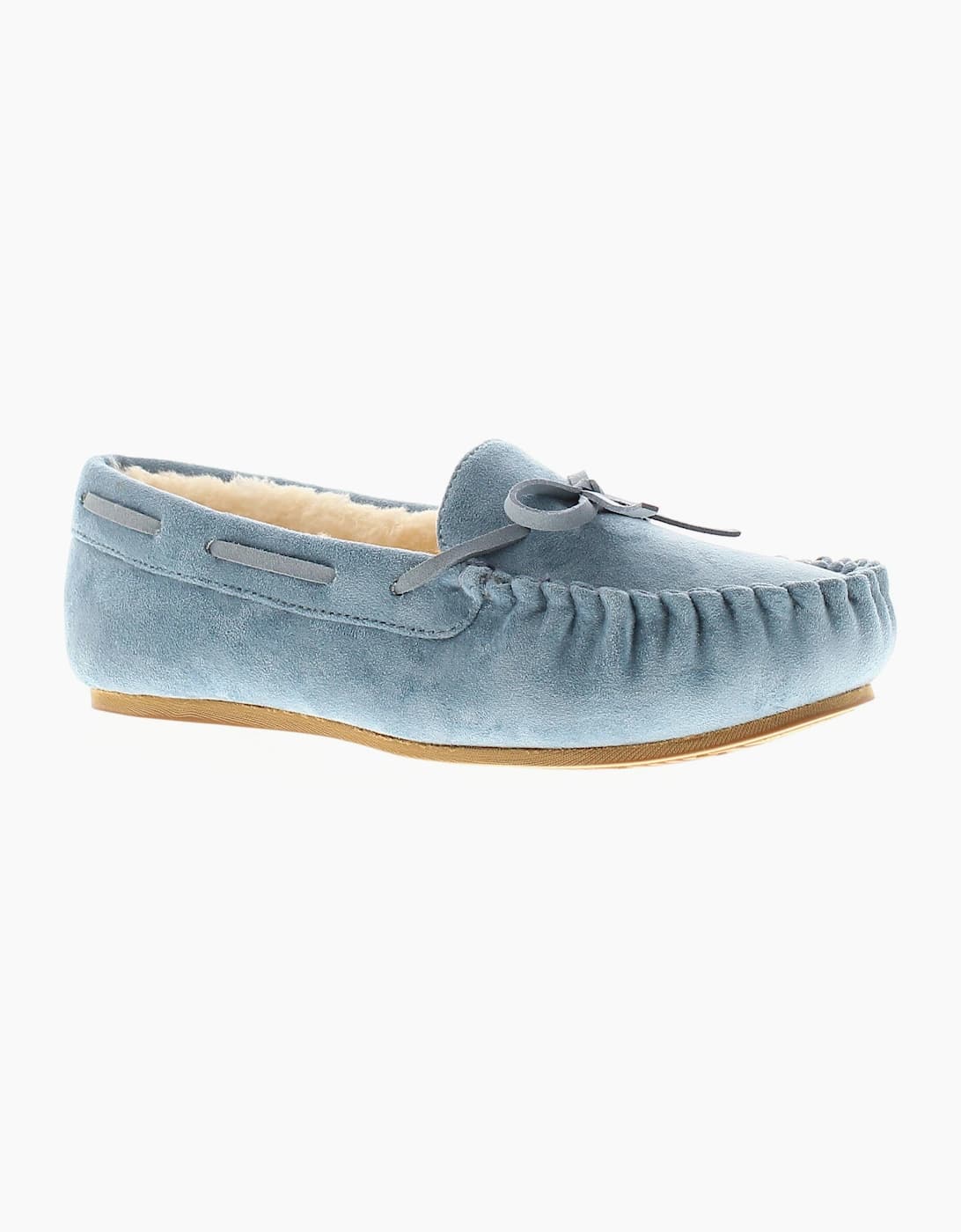 Women's Strollers Womens Moccasin Slippers Faux Fur Matilda blue UK Size - Size: 8