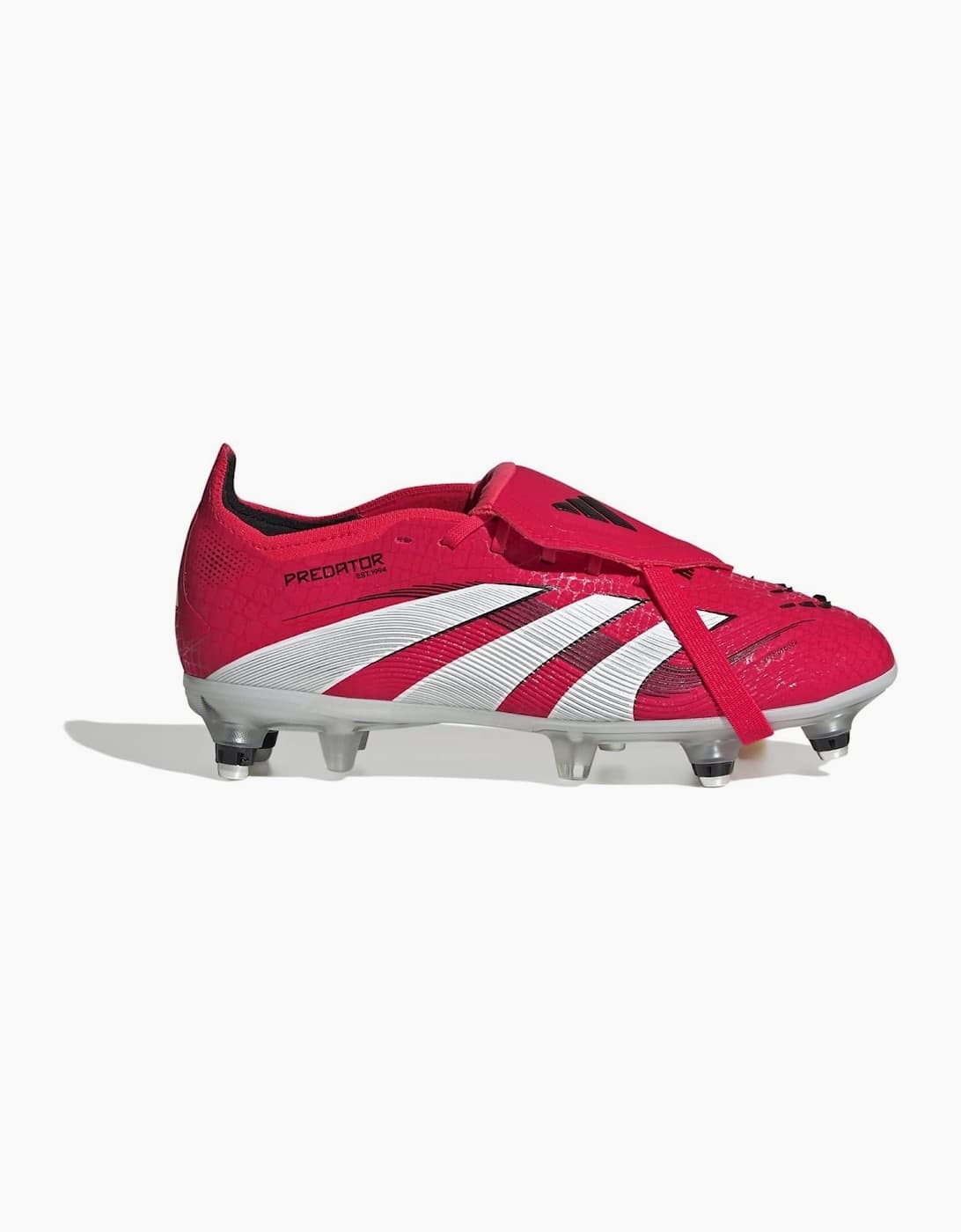 Boy's Predator Elite Fold Over Tongue Junior Soft Ground Football Boots - Multi/Red - Size: 4.5 37.3