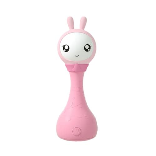 alilo Talking Bunny Baby Singing Musical Rattle, ABC/Number/Notes Learning, Mimicking Toys Repeats What You Say, Preloaded 90+ Quality Audio Content,