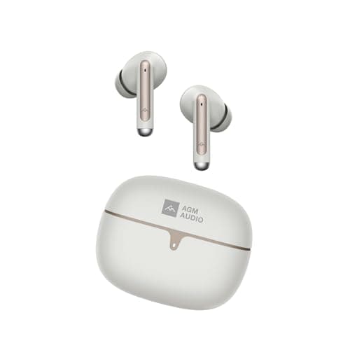 AGM Buds 5 Wireless Earbuds Bluetooth Headphone, Deep Bass, True Wireless Stereo, 40H Playback Mini Case, IP54 Waterproof & Sweatproof for IOS &