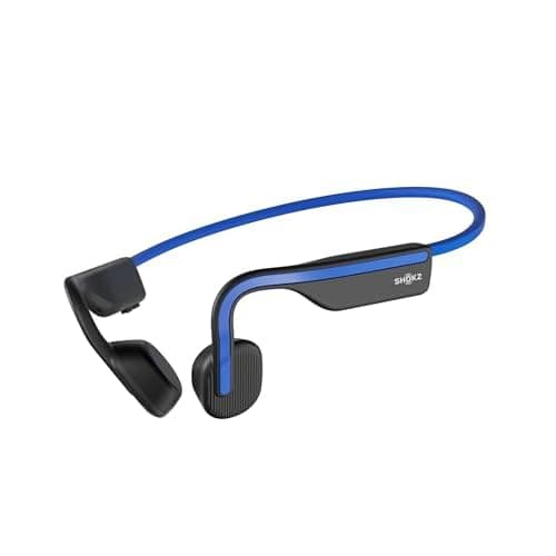 SHOKZ OpenMove Bone Conduction Sports Headphones, Blue | Bluetooth 5.1, IP55 Water Resistant, 6H Playtime, 29g Lightweight, Built-In Mic, Running,