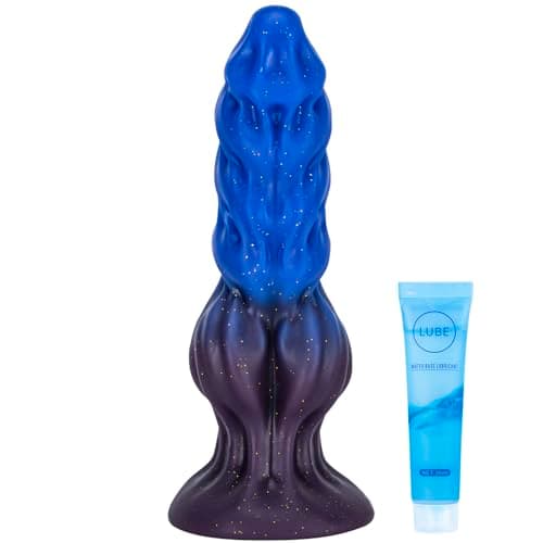 8" Advanced Fantasy Knot Dildo BBC Soft Dragon Silicone Dildo Monster Prostate Anal Toys with Suction Cup for G Spot Vaginal Anal Adult Sex Toys for