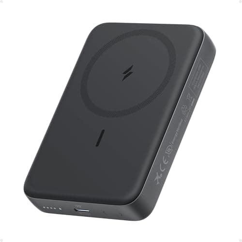 Anker Zolo Magnetic Power Bank,10,000mAh Magsafe Portable Charger | Compact Wireless Battery Pack with 30W Max Fast Charging, Skin-Friendly and