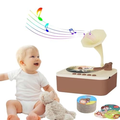 Retysaz Kids Phonograph with 99 Cards, story music player for kids 3-12 Musical Sensory Toy for boy girl,toddler Pre-Kindergarten toy Early Childhood
