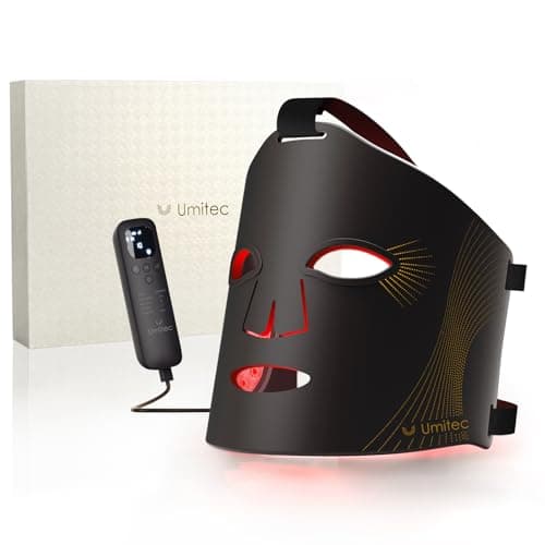 ZoneCraft LED Face Mask, Red Light Therapy Mask, Red Light Eye Mask, Four Modes, 10 Minutes, Remote Control, 4000mAh, Storage Bag, Head Strap, Eye