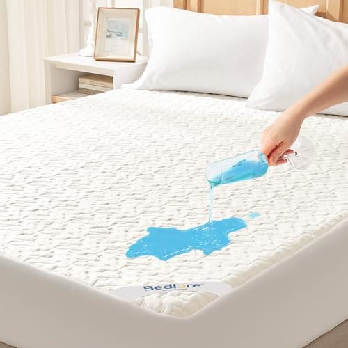 BEDLORE Super King Mattress Protector Waterproof,Soft Bamboo Mattress Cover | Breathable Natural Bamboo Fiber, Noiseless & Hypoallergenic, Deep
