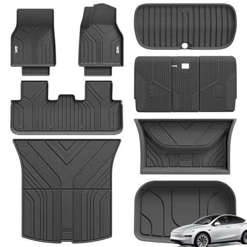 3W [RHD] 10 Pcs Floor Mats Fit for Tesla Model Y Juniper Premium Performance 2025 2026 (Not for Standard), Thorex™ All Weather Dog Friendly Full