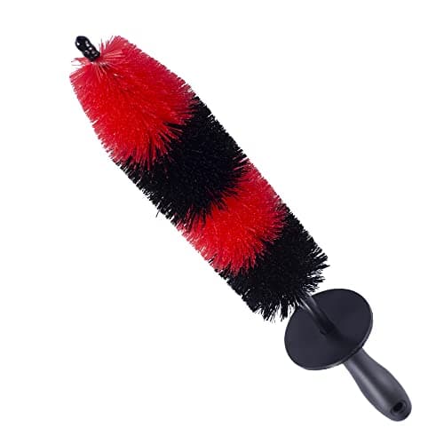 StoneBanks 17" Alloy Wheel Brush for Cleaning Car Wheels, Soft PP Bristles Barrel Brush Car Cleaning, Eays Deep Cleaning, Super Long Handle