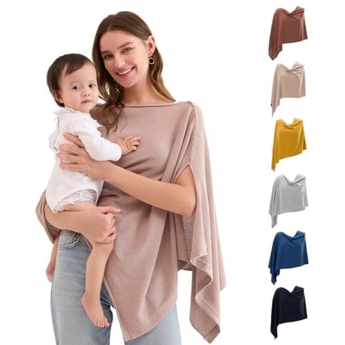 Momcozy Breastfeeding Cover for Mum, Multi-Use Nursing Cover, Portable Baby Breast Feeding Cover Up, Soft Privacy Breastfeeding Shawl, Newborn
