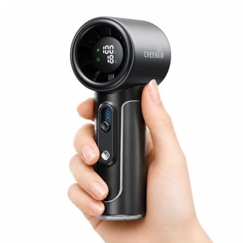 Handheld Portable Fan, Adjustable Speed Powerful Mini Personal Fan, Rechargeable 5000mAh Battery Up to 18 Hours Runtime, Pocket Turbo Fan with Smart