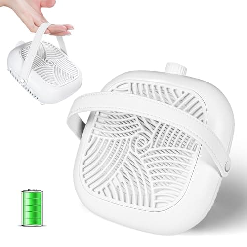 LIARTY Mini Portable Nail Dust Collector with High-Suction Vacuum for Nail Salon & Home, Rechargeable Small Quiet & Cordless, 60° Standing Use Design
