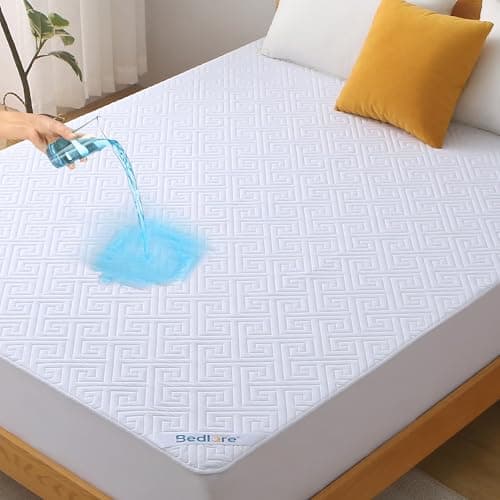 BEDLORE Waterproof Super King Mattress Protector, Breathable TPU, White | Extra Deep Pocket, Brushed Microfiber, Hypoallergenic, Noiseless, Oeko-Tex