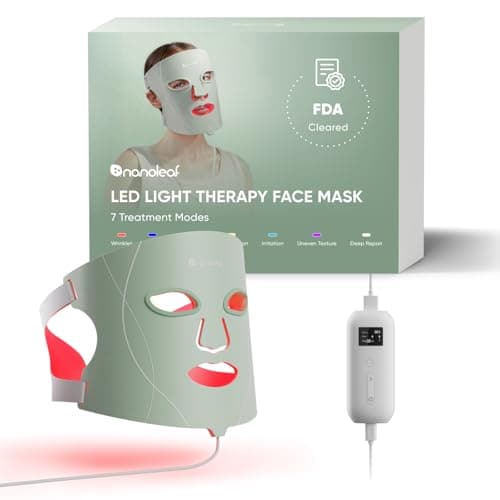Nanoleaf LED Face Mask 432 LEDs, Red Light Therapy Mask with 7 Modes | 5 - 10 Mins Quick Treatment, Portable Red Light Mask,NIR LEDs,Skin-Friendly