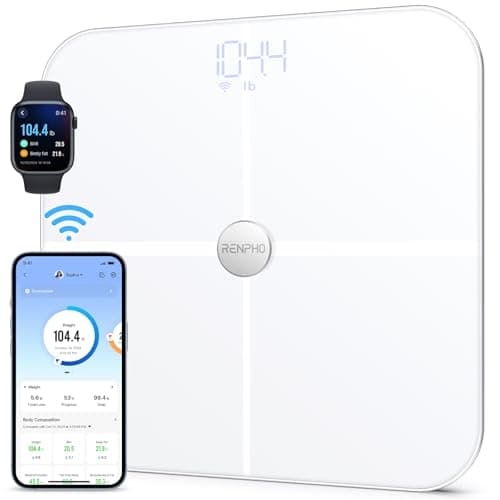 RENPHO Smart Body Weight Scales, Wi-Fi & Bluetooth, Syncs with Fitness App | Smart Body Scale for BMI, Body Fat & Muscle Mass, 13 Body Composition