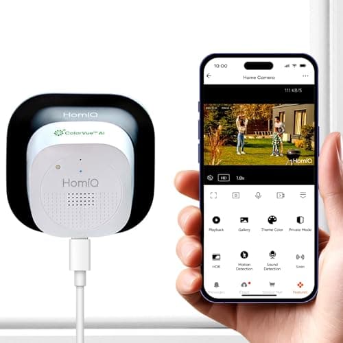 3MP Window Security Camera Dual Band WiFi Indoor Cam | AI Colour Night Vision, Auto-Focus Human Detection, No-Drill Stick-On Mount, 24/7 Recording
