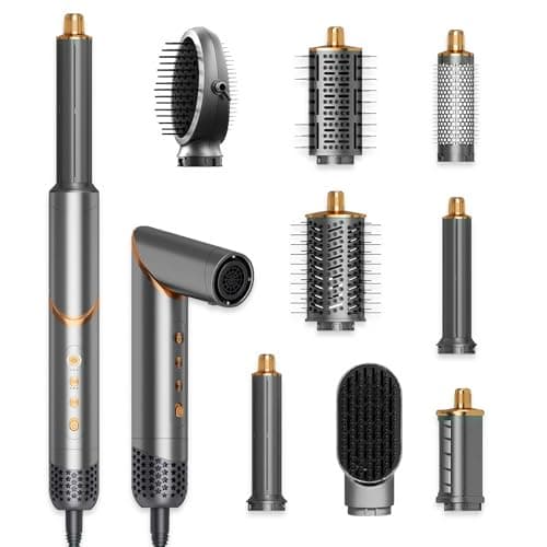 8 in 1 Hair Dryer Brush Set Air Hair Styler Curling Negative Ionic Foldable Hot Air Hair Dryer Brush, Hair Styling Tool for Curling Waves