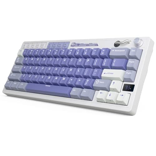 RK ROYAL KLUDGE M65 Wireless Mechanical Keyboard, 60% Compact Gaming Keyboard, 2.4G/Bluetooth/Wired, 6000mAh Gasket Mount Design, RGB Backlit with
