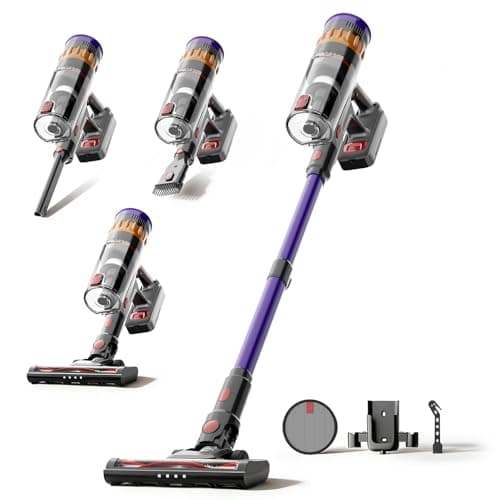Lefant V1 Cordless Vacuum Cleaner, 40000Pa Suction, 5-Stage Filtration | LED Display & Lights, Detachable Battery, Anti-Tangle Vacuum Cleaner for