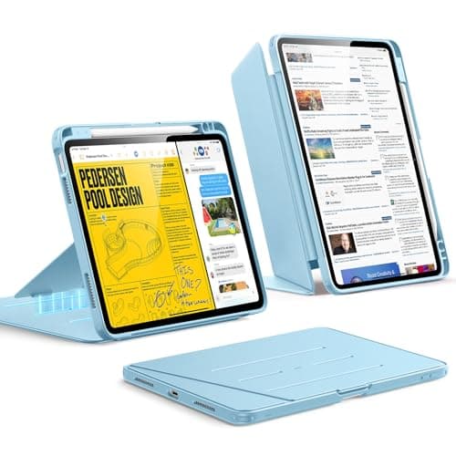 ESR for iPad Air 11 Inch Case M4/M3/M2 (2026/2025/2024), iPad Air 5th/4th Gen(2022/2020), Vertical Stand Cover, Multi Stand Angles, Ultra-Stable Case