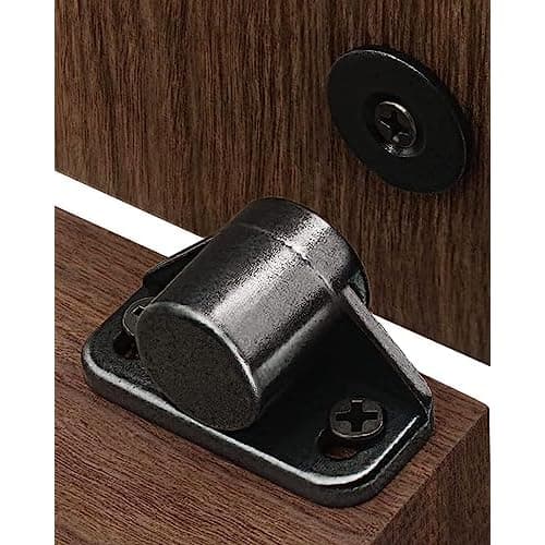 Magnetic Door Catch, Strong Door Magnetic Catches, Black (8 Pack) Cupboard Door Magnets Heavy Duty Magnetic Cabinet Closures for Wardrobe, Cabinet,