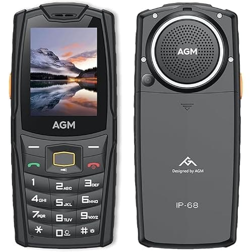 AGM M6 Rugged Feature Cell Phone, 4G Basic Mobile Phones, Waterproof | Drop-Proof, Large Buttons | Large Font, 109dB Powerful Speaker, Dual SIM, 2500