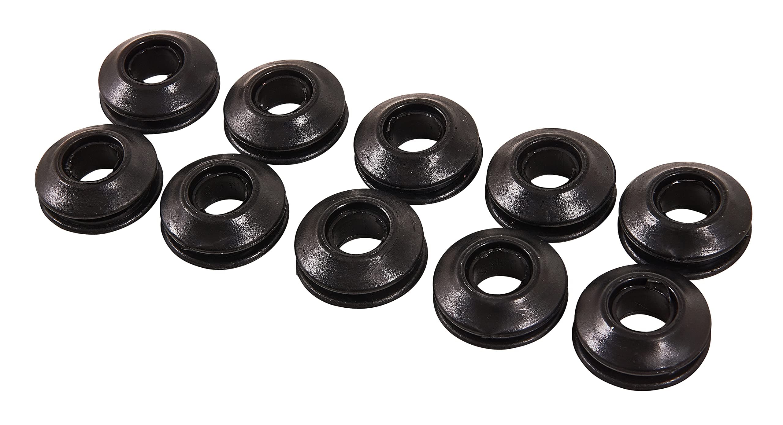 Amtech 10pc Self-Sealing Snap Eyelet Set| Durable PE Plastic with 10| Black