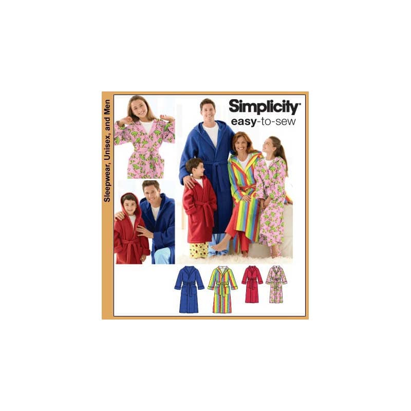 Simplicity Sewing Pattern 3575 (A) - Unisex Sleep & Lounge XS-XL SS3575.A XS-XL
