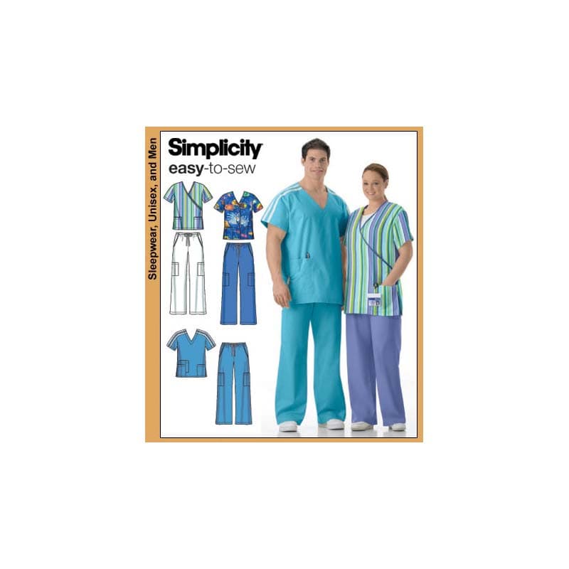 Simplicity Sewing Pattern 4101 (AA) - Unisex Scrubs S-L SS4101.AA S M L