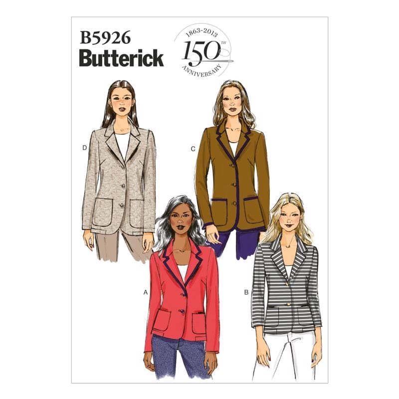 Butterick Sewing Pattern 5926 (B5) - Misses & Petite Jacket 8-16 B5926B5 8-16
