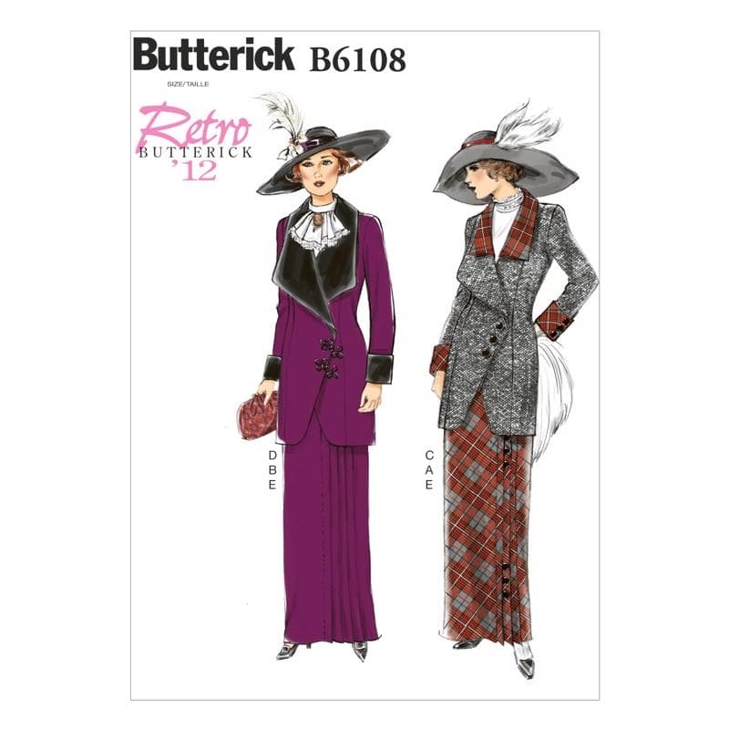 Butterick Sewing Pattern 6108 (A5) - Misses Jacket Bib & Skirt 6-14 B6108A5 6-14