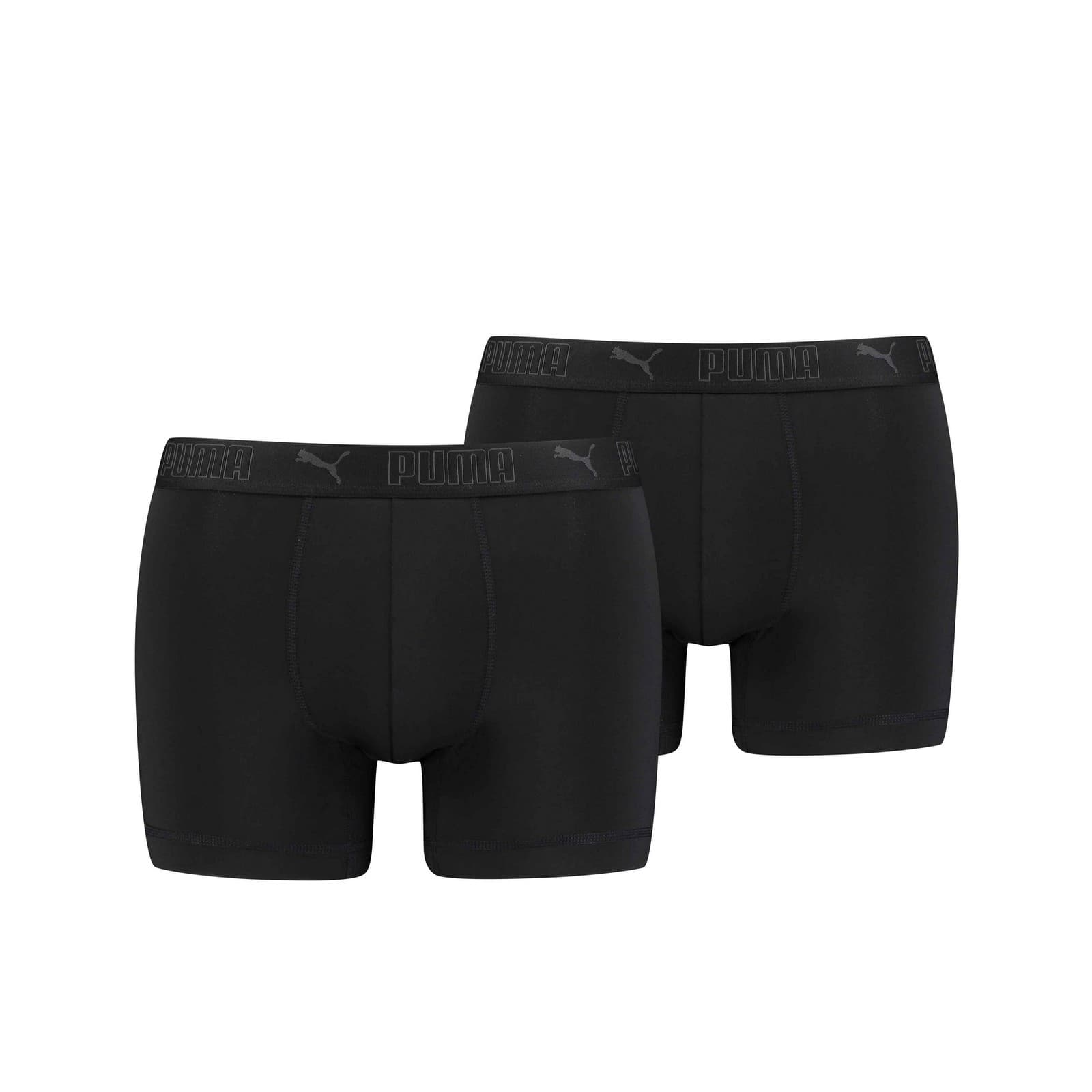 Puma Mens Active Boxer Shorts (Pack of 2) (Black) - Size Small