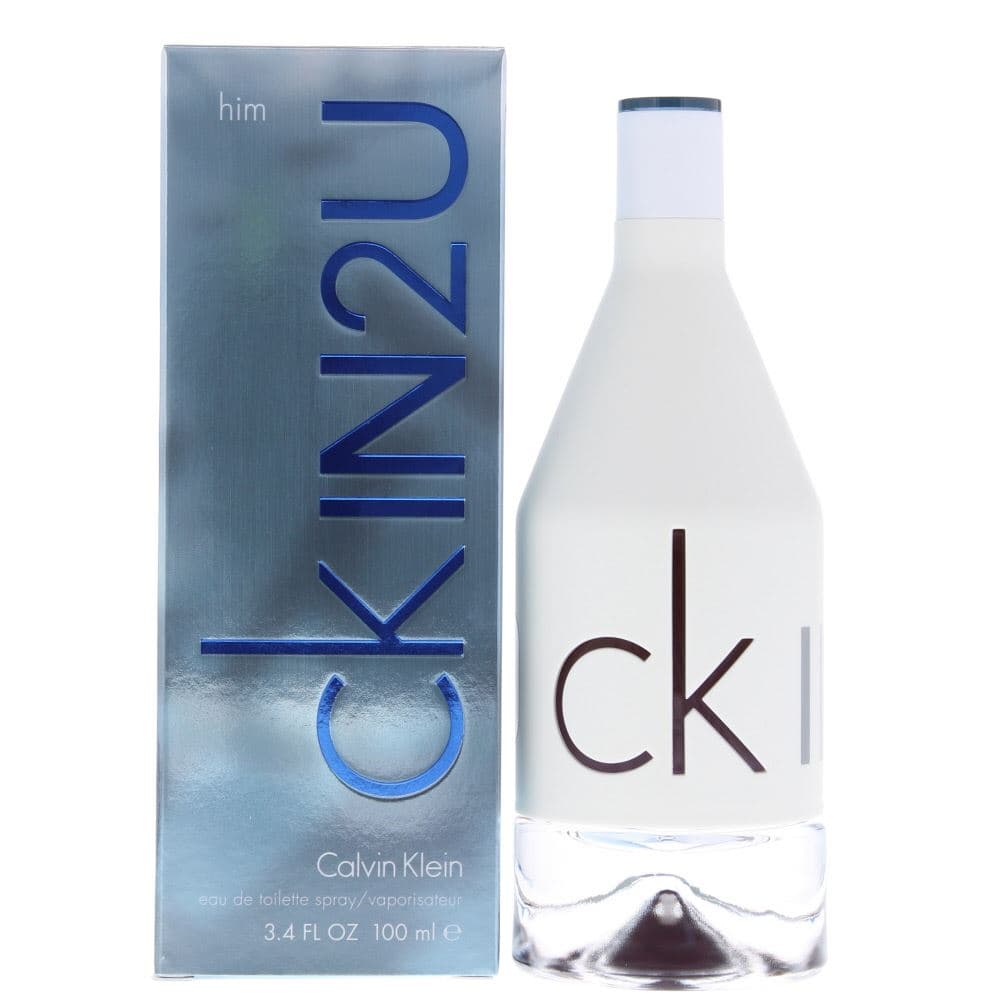 Calvin Klein Mens IN2U Eau de Toilette 100ml Spray For Him - White - One Size | Calvin Klein Sale | Discount Designer Brands