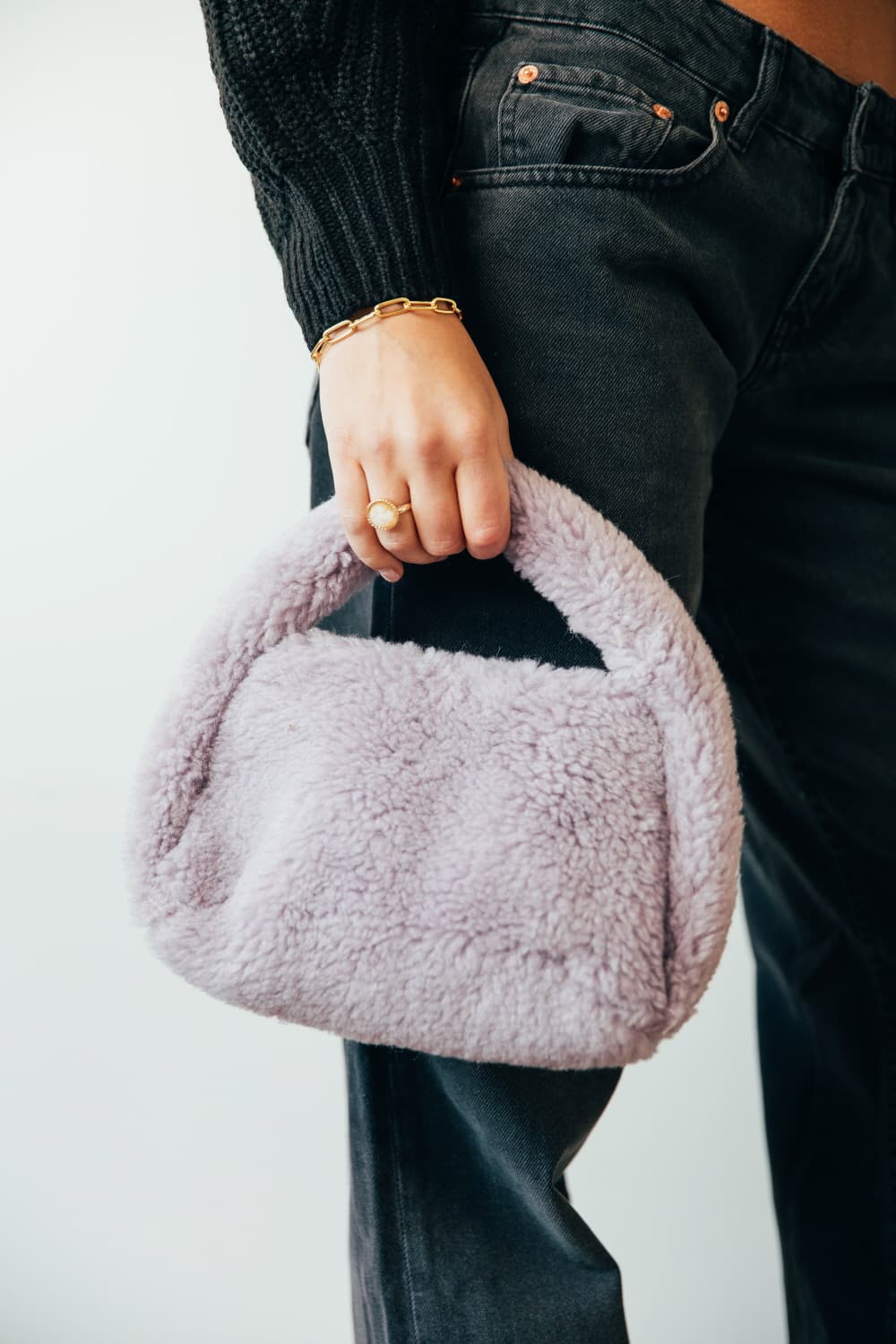 SVNX Womens Borg Grab bag in purple - One Size