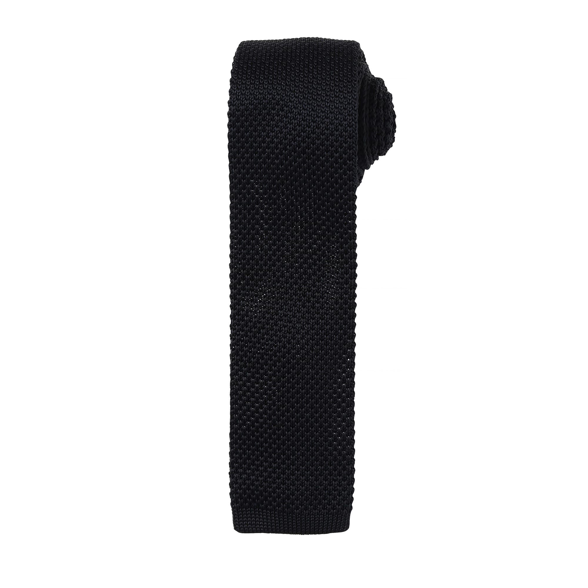 Premier Mens Slim Textured Knit Effect Tie (black) - One Size | Premier Sale | Discount Designer Brands